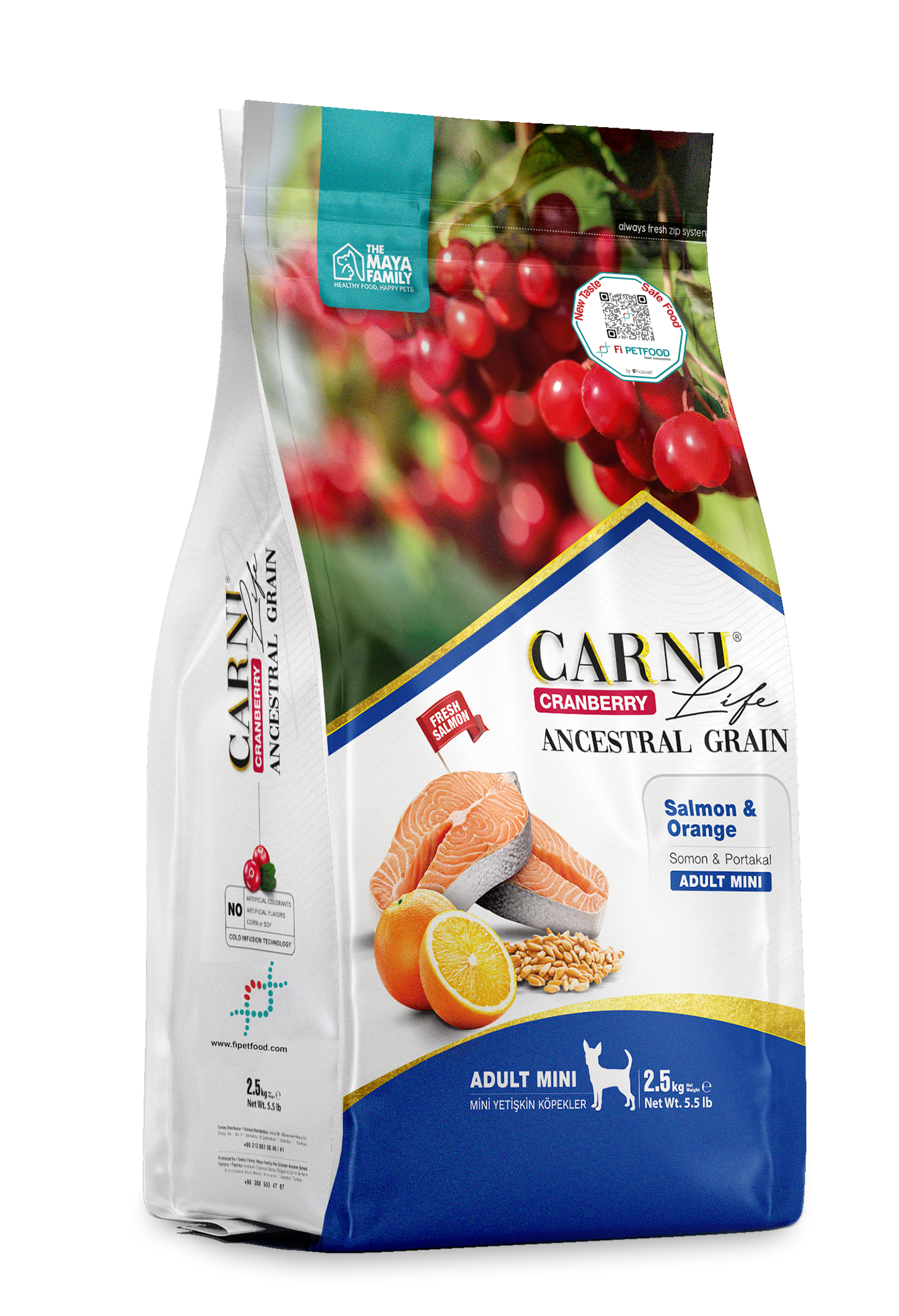 CARNI LIFE CRANBERRY ANCESTRAL GRAIN KÖPEK SOMON & PORTAKAL YETİŞKİN MINI 